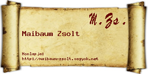 Maibaum Zsolt névjegykártya